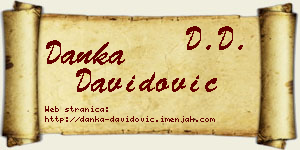 Danka Davidović vizit kartica